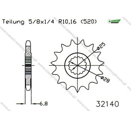 Zębatka przednia ESJOT
