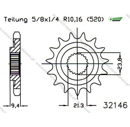 Zębatka przednia ESJOT