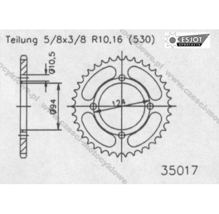 Zębatka tylna ESJOT