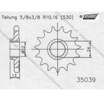 Zębatka przednia ESJOT